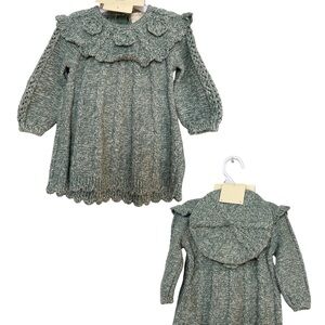 Cynthia Rowley Green Knit Kids Dress